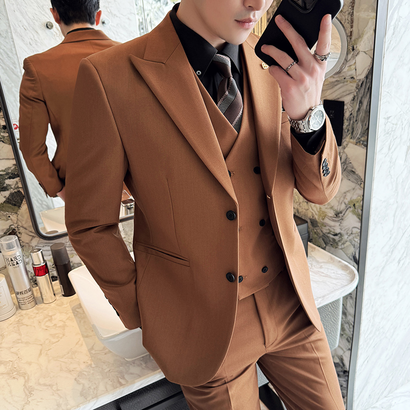 Setelan Pria Tiga Potong Bisni - Men Formal Wear Top ulasan dan harga