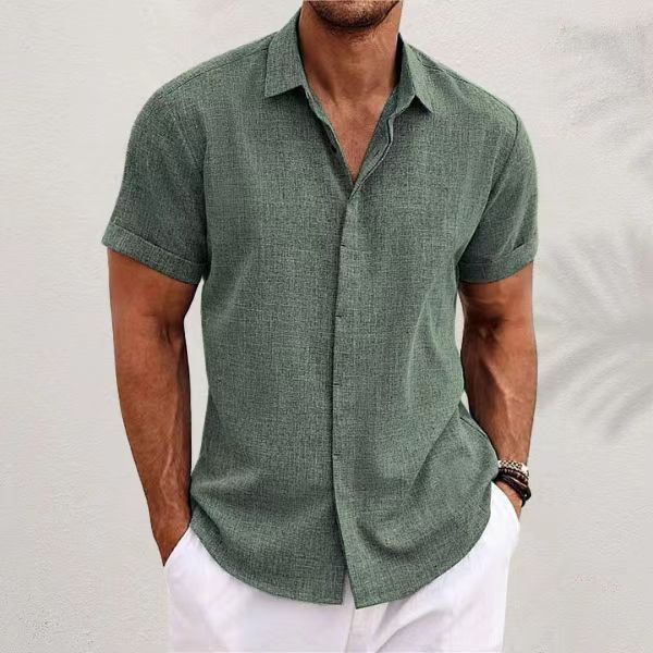 Kemeja Pria Kasual Warna Solid - Men Formal Wear Top ulasan dan harga